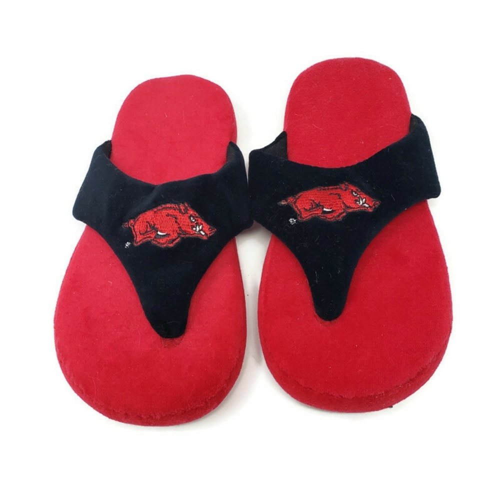Arkansas Razorback Red Ladies Size M Flip Flop Slippers